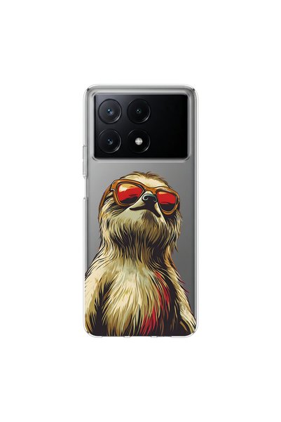 PPKin حافظة شفافة متوافقة مع هاتف Poco X6 Pro بتصميم Cool Animal 10