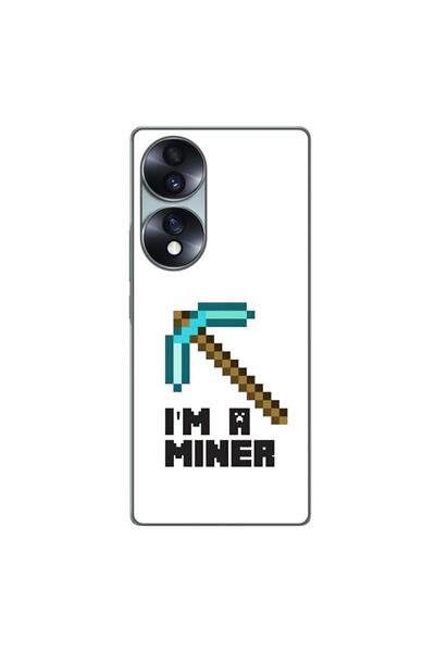 OEM Husa compatibila cu Honor 70 Silicon Gel Tpu Model Minecraft Miner