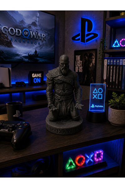 GECE 3D KRATOS PLAYSTATİON 5 DUALSENSE KOL STANDI ANTRASİT