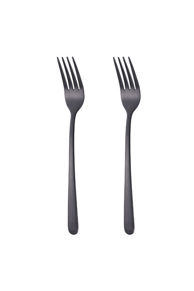 OEM Black Stainless Steel Forks 21cm - 2pcs