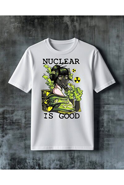 COMVİCHO Nuclear Is Good Printed Oversize T-Shirt