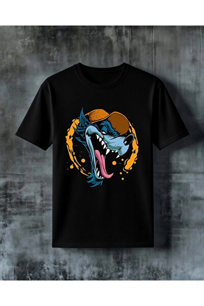 COMVİCHO Cowboy Zombie Orange Energy Printed Oversize T-Shirt