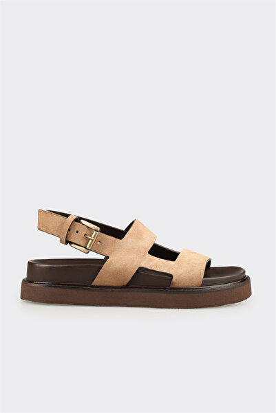 Elle Shoes Naturel CARAC-1-NT KADIN SANDALET