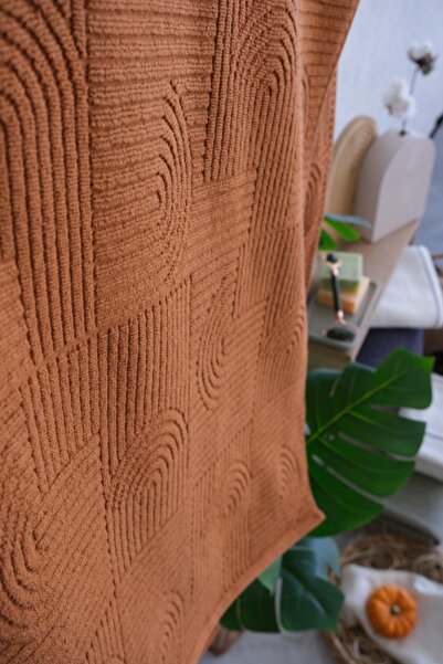 İyi Geceler İstanbul 100% Cotton High Absorbent Babil Bath Towel 90X150 Cinnamon