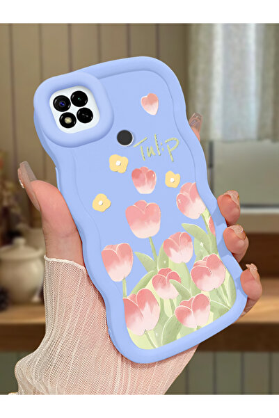 ucuc Redmi 9C/10A Uyumlu Mavi Silikon Kılıf Kamera Korumalı Darbe Emici Tasarım