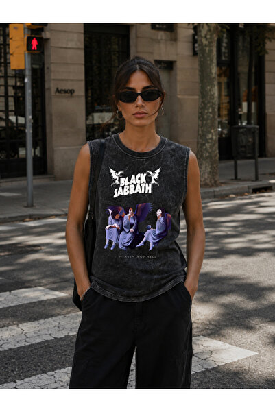 FREAK T-SHIRT Black Sabbath Vintage Heavy Metal Yıkamalı Sıfır Kol Tişört