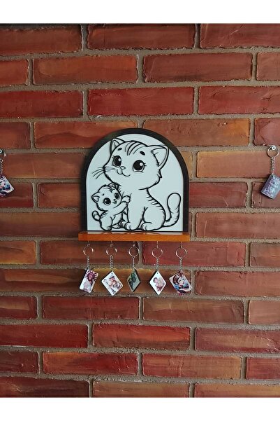 Anahtarlık Askısı (Yük.:29cm x En:29cm) 5 Askılı Dekoratif Anahtarlık