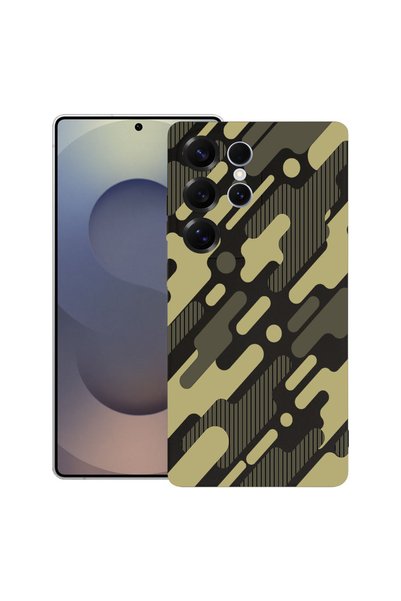 bestcase Ултра тънък TPU калъф за Samsung Galaxy S26 Ultra, Зелен камуфлаж, 3...