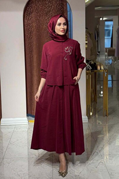 Ceremony Etekli Takım 26Y918 Bordo