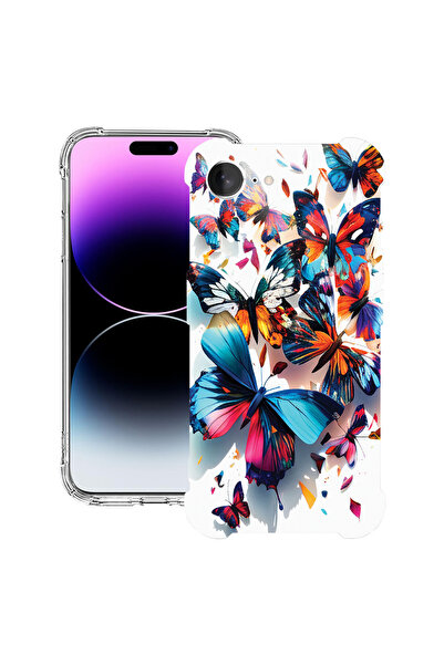 bestcase Husă Antișoc pentru Apple iPhone 17e, Fluturi Colorati, 3144023 AS 1226