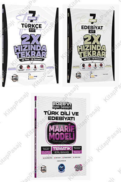 Çap Yayınları Çap Edebiyat Ders Platosu Maarif Modeli Tematik Soru Bankası Ed...