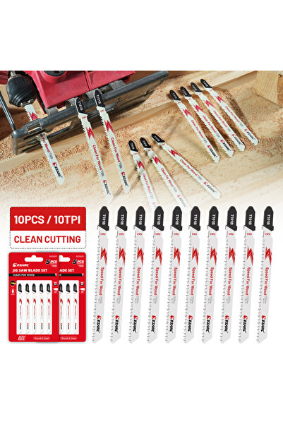 Choice Wood Cutting Jigsaw Blades CR-v Jigsaw Blades for Wood Clean Cutting T...