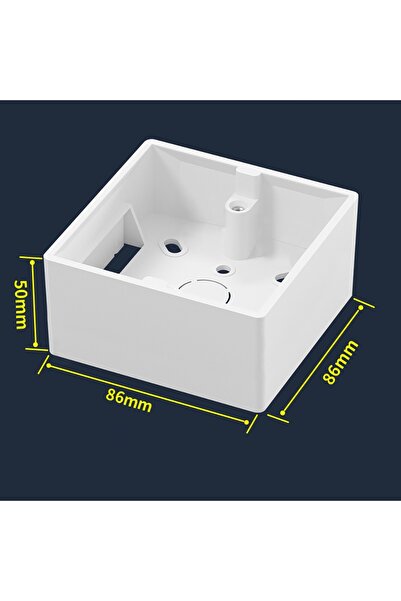 Choice1 50mm 220V New PVC Switch Installation Box White 86 Type Switch Socket...