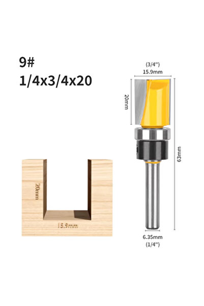 Choice4 6.35x15.9x20 6MM 6.35MM 8MM ريشة راوتر كربيد لتنظيف القاع وتفريغها، م...