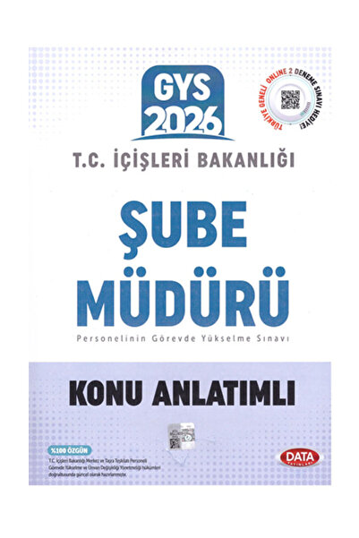 Data Yayınları 2026 GYS İçişleri Bakanlığı Şube Müdürü Şube Müdürlüğü Sınavla...