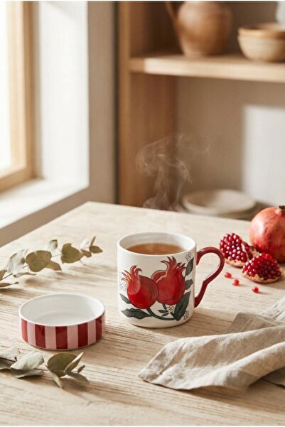 ACAR Nuances Red Porcelain Mug 2 Pieces 300ml