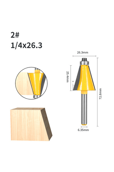 Choice6 6.35x26.3 6.35 مم 8 مم ساق 11.25 °   15 °   22.5 °   30 °   45 °   مج...