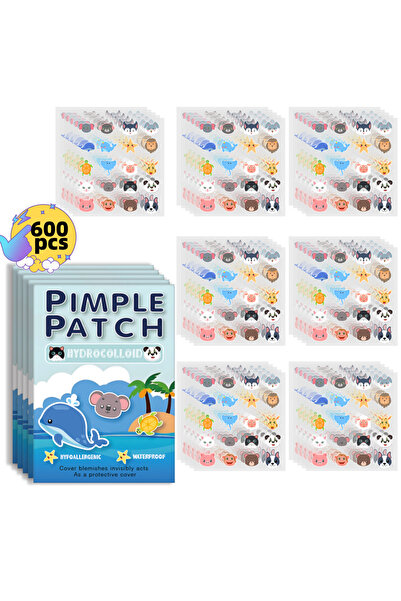 Choice 600pcs 600pcs Cartoon acne patch, cute cat-shaped facial concealer acn...
