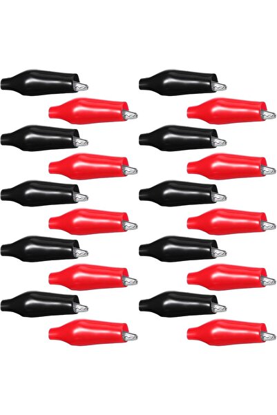 Choice 35mm black red 20Pcs Alligator Clips 28/35mm Crocodile Electrical Test...