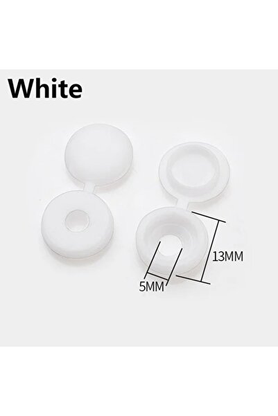 Choice11 100pcs white Screw Cover Cap Plastic One-piece Screw Cap Cover Nail ...