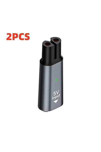 Choice 2PCS Grey 5V Type-C Shaver Adapter Charger Converter for Philips OneBl...
