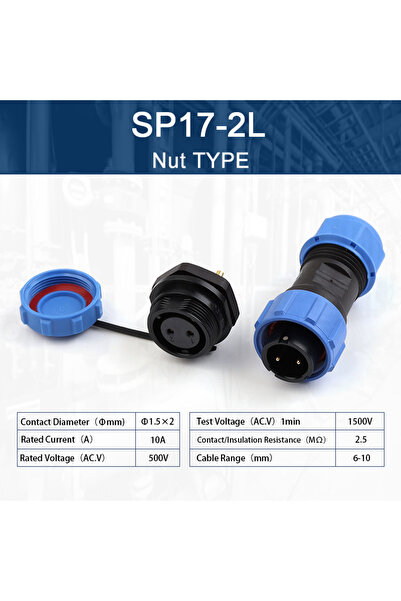 Choice مجموعة واحدة من موصلات الطيران SP17-2L SP17 ذات الصامولة الخلفية، موصل...
