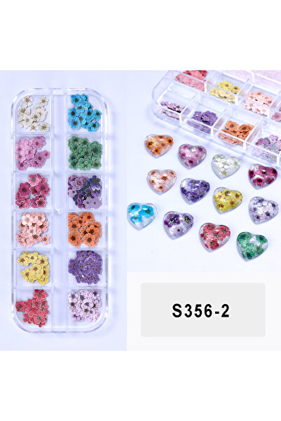 Choice S356-2 12 شبكة من رقائق الخشب الصيفية لتزيين الأظافر بأشكال زهرة البرق...