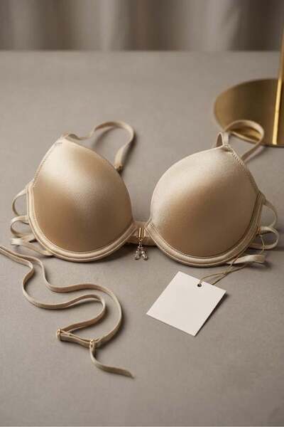 Raneel Kazançlı Alışveriş Women's push-up micro bra with rhinestone detail an...