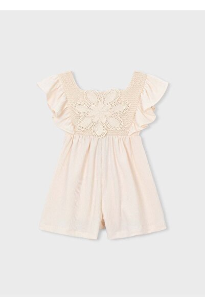 MAYORAL Girl's Shorts Overalls Cream