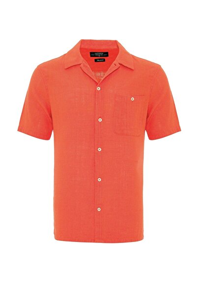 S13 Store Apaş Yaka Regular Fit Kısa Kollu Erkek Gömlek