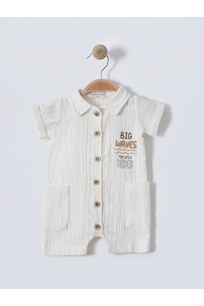 Baby shine Turkish 100% Linen (Muslin) Soft Summer Jumpsuit - 2127