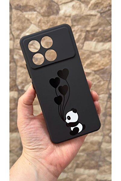 Vip Case Poco X6 Pro 5G Uyumlu Kalpli Panda Desenli Silikon Darbe Emici Klasi...