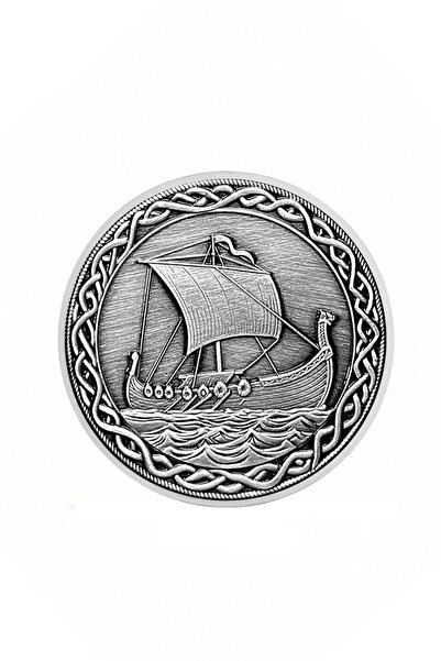 Solfera Viking Gemisi İskandinav Hayat Ağacı YGG Drasil Metal Koleksiyon Para...