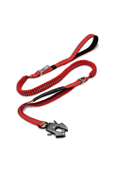choice2 Red Tactical Dog Leash Heavy Duty, 4-6FT Shock Absorbing Bungee Lead ...