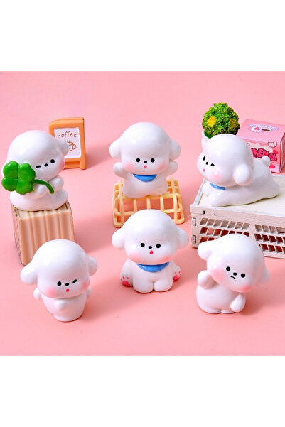 Choice Spring puppy mix6pcs 6 Styles Cute Dog Resin Charms Clover Pouncing Tu...