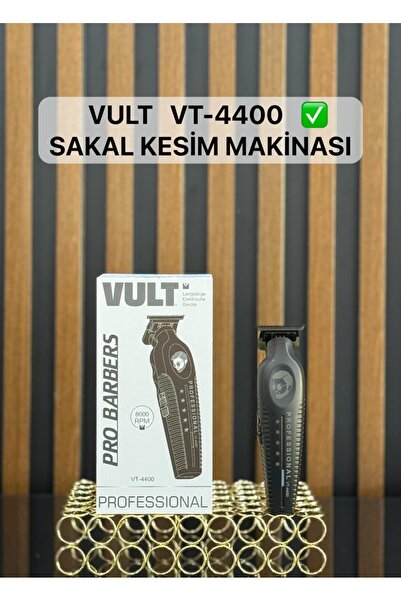 VULT VT-4400 Profesyonel Sakal Kesim Makinesi Şarjlı Tıraş Makinesi Ense Saç Sakal Düzeltici