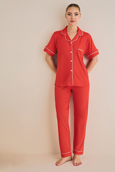 SEAMLIFE HOMEWEAR Luxury Jacket Collar Pajama Set