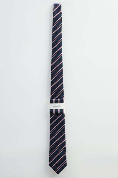 PAULMARK Men's Stripe Patterned Tie