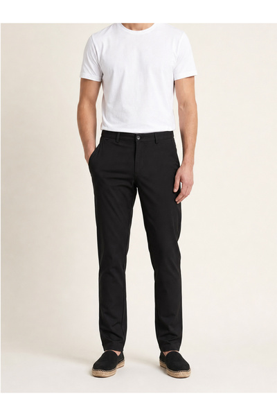Xint Erkek Siyah Pamuk Dokulu Slim Fit Jogger