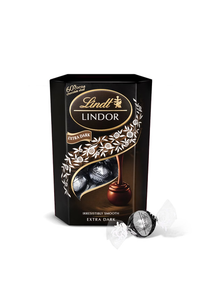 Lindt Bomboane Lindor Ciocolată Neagră 60%, praline premium, 200 g