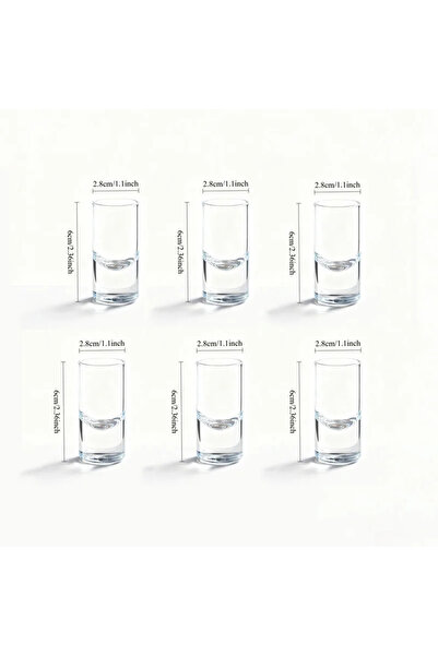 Choice 15ml 6pcs 6pcs Sets 15ml Luxury Cocktail Glass Shot Glass Transparent ...