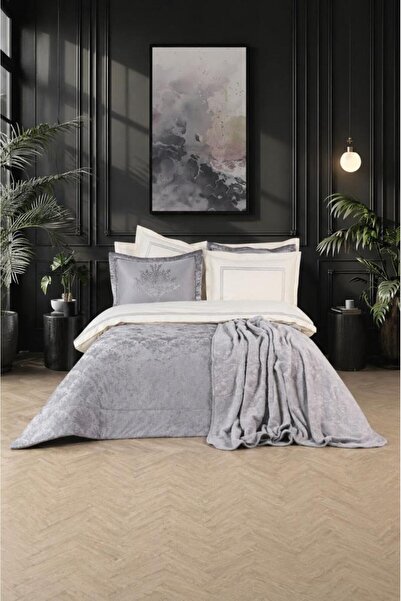 Çeyiz Diyarı Asel 10 Piece Dowry Set Gray