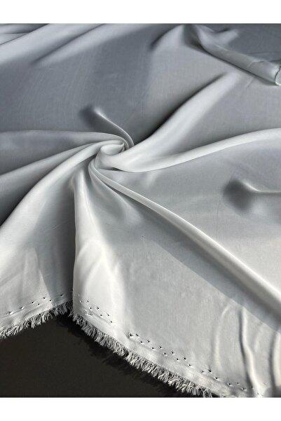 Kumaş sever White Chiffon Satin Fabric Double Yardage Dress Shawl Pareo Linin...
