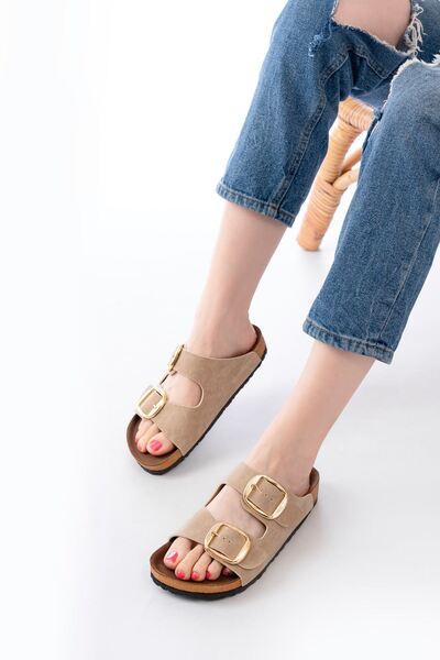 Zerenyus Zri̇np-101 Premium Beige Daily Women's Slippers