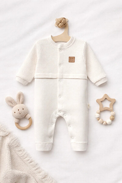 The Nest Kids Soft Nest Organic Waffle Jumpsuit