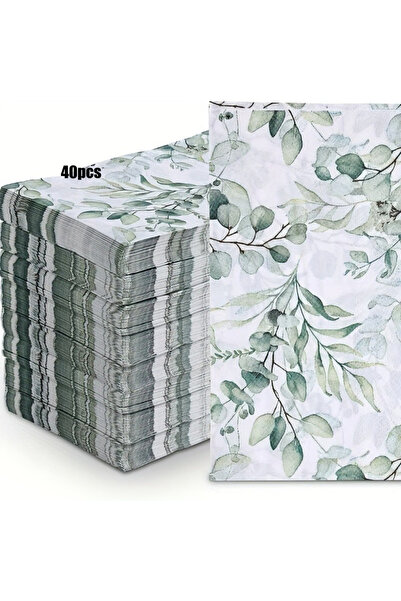 Choice Bag Package 40pcs 20/40 colored leaf tissue printed napkins 33x40 2-la...