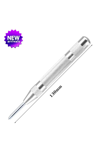 Choice Silvery Auto Center Puncher Hole Marker Wood Metal Steel Spring Load K...