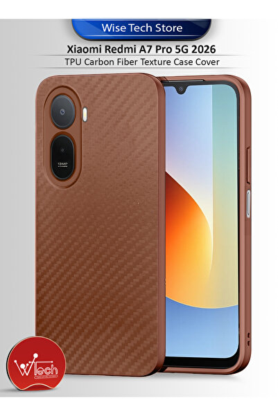Wtech Xiaomi Redmi A7 Pro 5G 2026 TPU Carbon Fiber Texture Case Cover