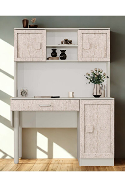 miracool Nilüfer Kitaplıklı Çalışma Masası / Komple MDF / Şık Tasarım / Fonks...