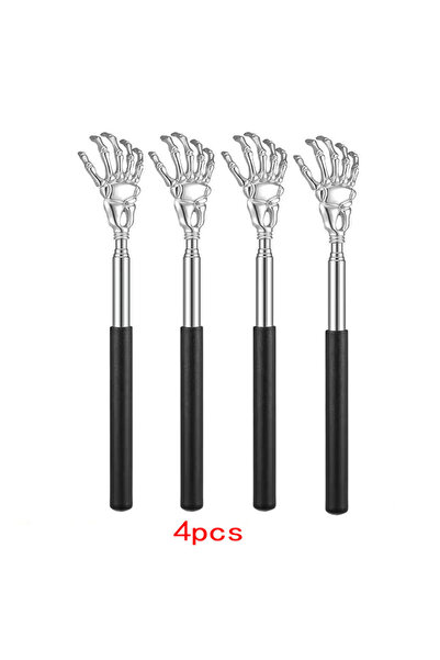 Choice4 4pcs black Portable Extendable Back Scratcher Stainless Steel Telesco...